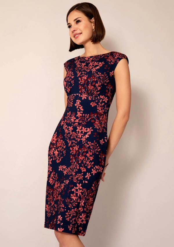 Alie Street London Pippa Shift Dress (Bronzed Blooms)