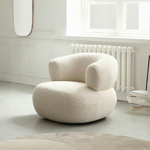 Deirdre Armchair, White Boucle-Ritconcept-Rit Concept
