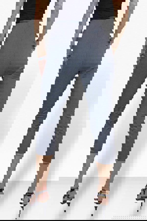 Paulo Due Women's Slim Leg Elastic Waist Cropped Trousers