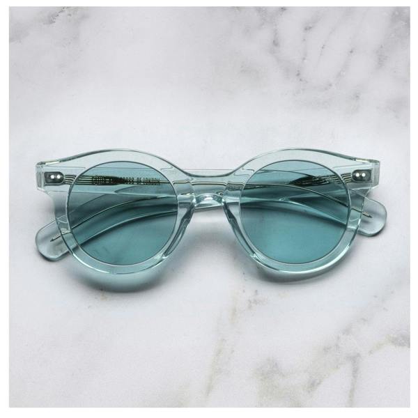 Cutler & Gross 1390 round sunglasses in Isla Bonita blue