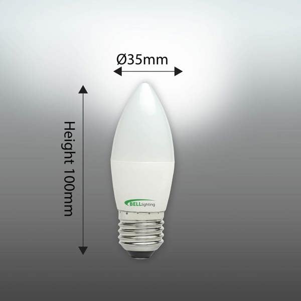 BELL Lighting E27 Edison Screw LED Candle 4.7W Energy Saving Light Bulbs