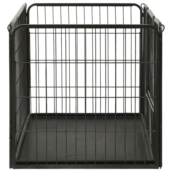 Berkfield Puppy Playpen Steel 91.5x59x61 cm