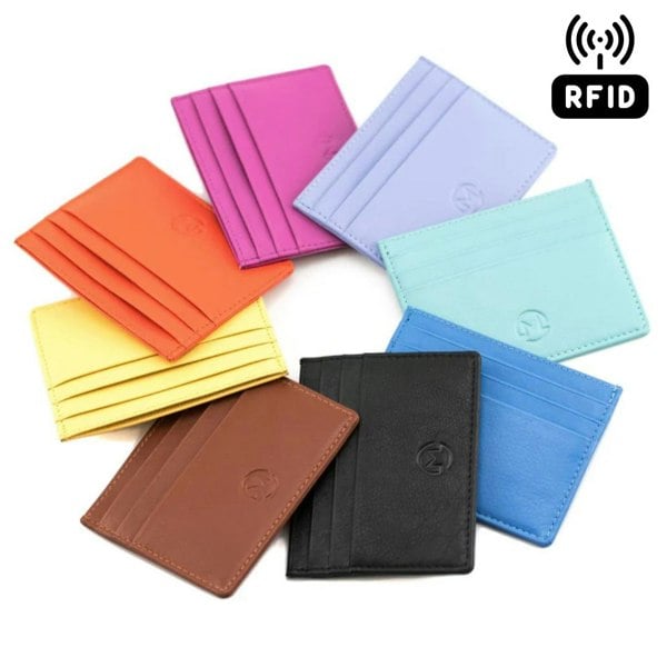 Mala Leather Origin Plain Leather Card Holder with Zip Pocket