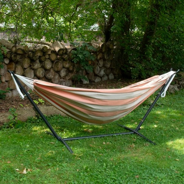 Vivere's Combo - Sunbrella Cameo Hammock with Stand (8ft)