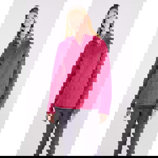 Mountain Warehouse Women's Nevis Faux Fur Lined Full Zip Hoodie - Bright Pink