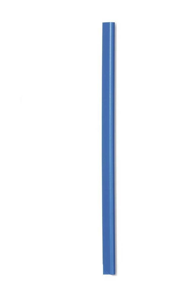 Durable SPINE BAR 60 Sheet Binding Bar for Unpunched Docs | 50 Pack | A4 Blue