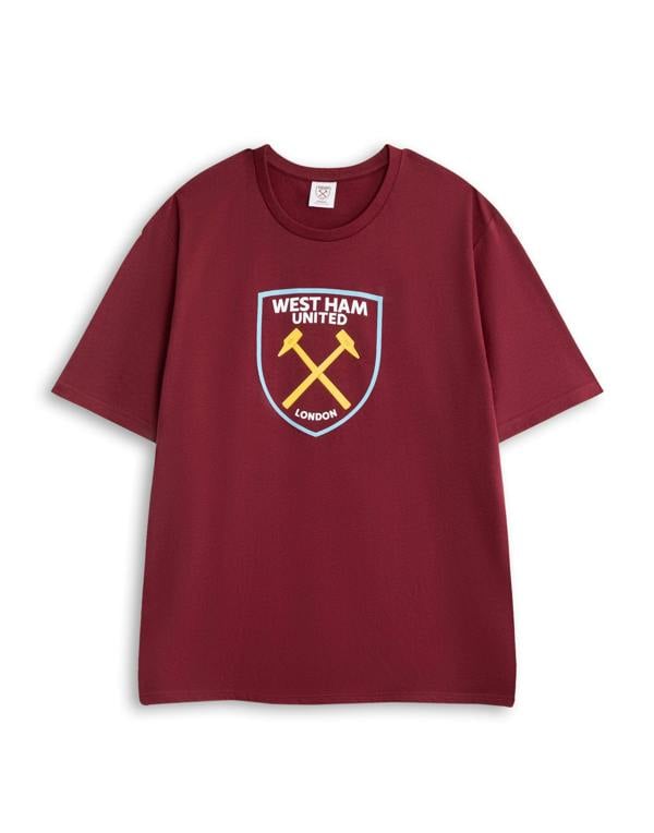 West Ham United Unisex Red Logo Short Sleeve Long Leg Pyjama Set