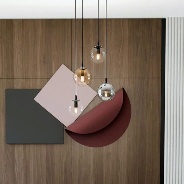 Emibig COSMO Pendant lamp  4 x E14 Black with Transparent, Graphite and Amber Shade