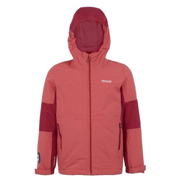 Regatta Childrens/Kids Beamz IV Waterproof Jacket - Mineral Red/Rumba Red - 