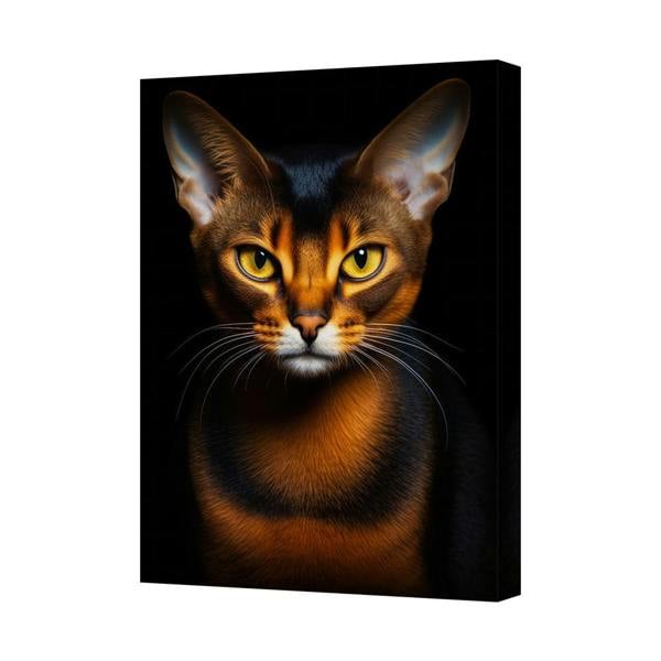 Benjamin Tate Design Cat Portrait Canvas Wall Art Bengal Eye Detail Home Decor
