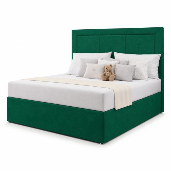 Great British Beds Panama Divan Bed - Green Plush