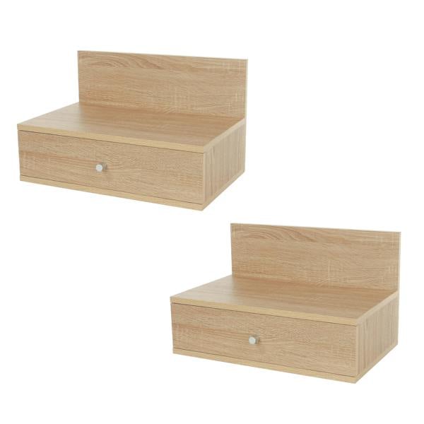 Core Products Pair of Kelly Hanging Bedside Cabinets, One-Drawer Storage