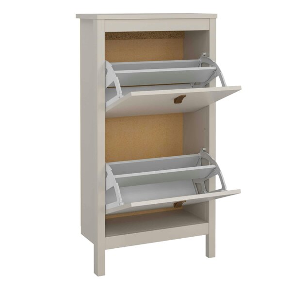 Wyld Haus Wildberry Cashmere Wooden Shoe Cabinet 2 Flip Down Doors