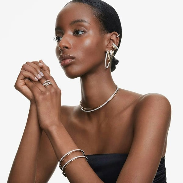 Swarovski Matrix Tennis Crystal Hoop Earrings 5690670