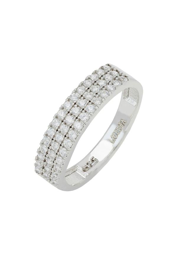 Latelita Charleston Art Deco Cocktail Ring Silver