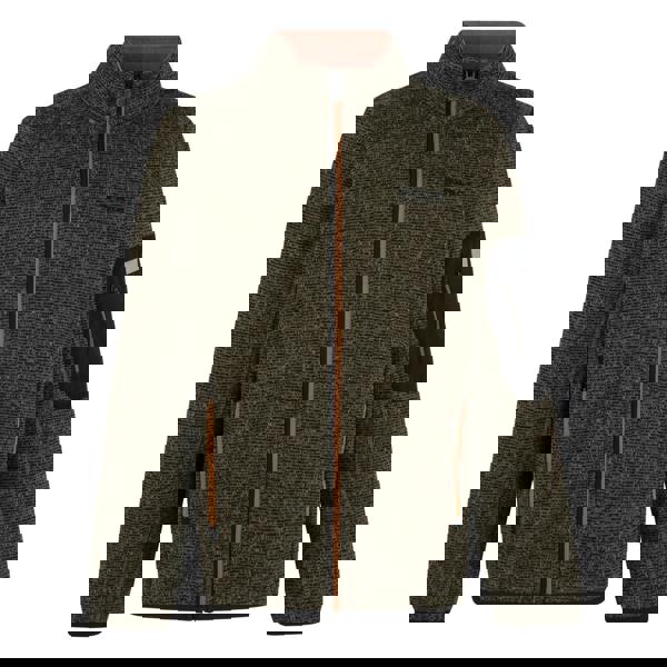 Regatta Kids Newhill Full Zip Fleece Jacket - Olive Night/Pumpkin Spice