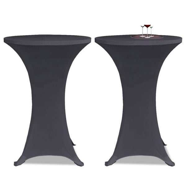 Berkfield Stretch Table Cover 2 pcs 60 cm Anthracite
