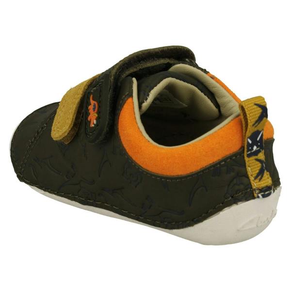 Clarks Boys Clarks Embossed Dinosaur Detailed Cruiser Shoes Tiny Rex T