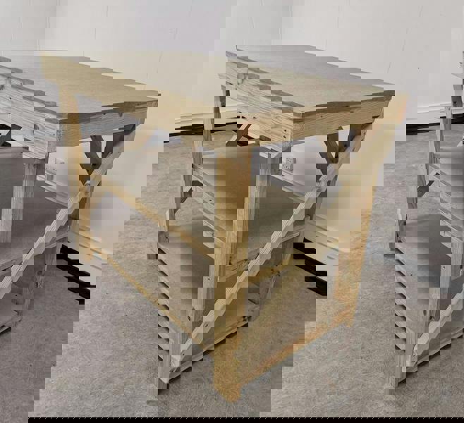 Arbor Garden Solutions Wooden Workbench 18Mm UniMdf Moisture Resistant Top With Double Shelf