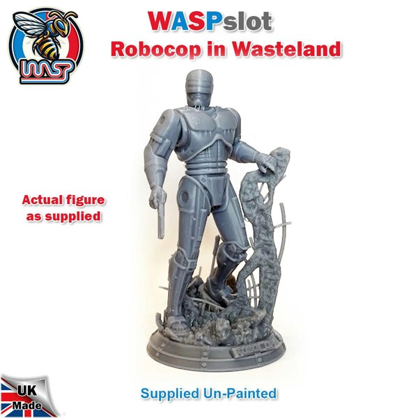 MCSlots Robocop In Wasteland Set Unpainted Figure and Base 1:24 Scale Wasp