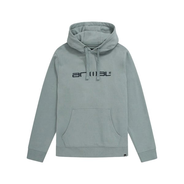 Animal Mens Driver Logo Organic Hoodie - Pale Blue