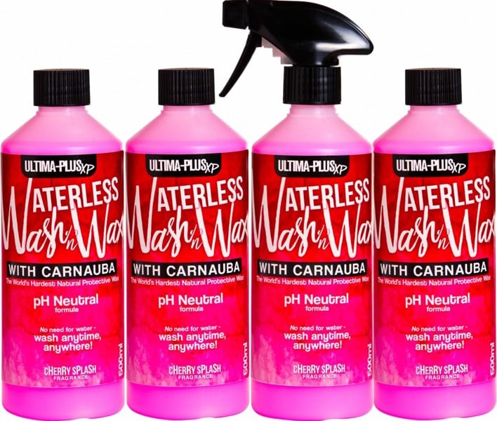 Ultima Plus XP Ultima-Plus XP pH Neutral 500ml x4 Litres Cherry Splash Car Cleaner Waterless Wash & Wax with Carnauba