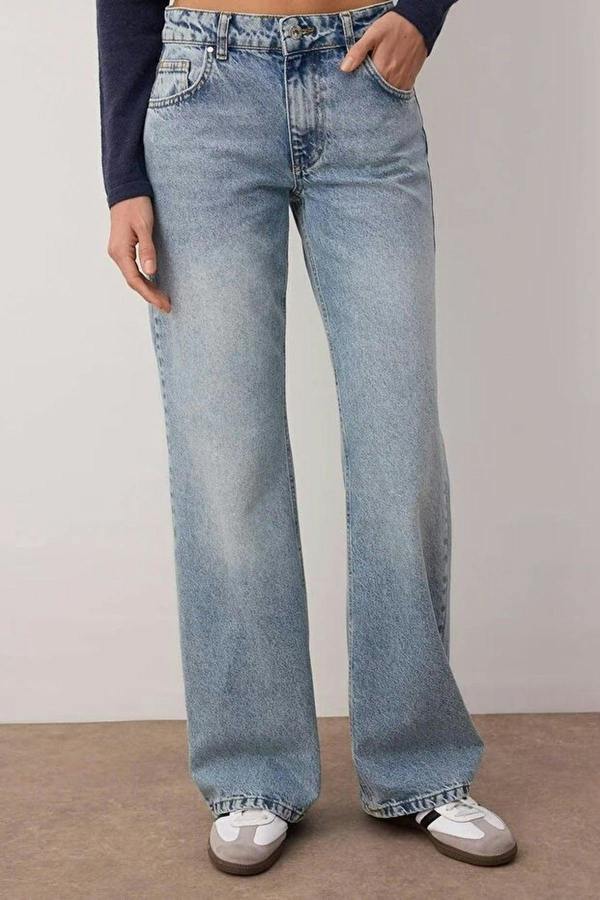 WOVCOR Low Waist Wide Leg Jeans