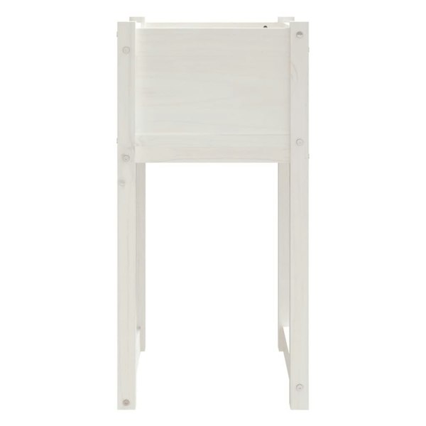 Berkfield Planter White 40x40x81 cm Solid Wood Pine