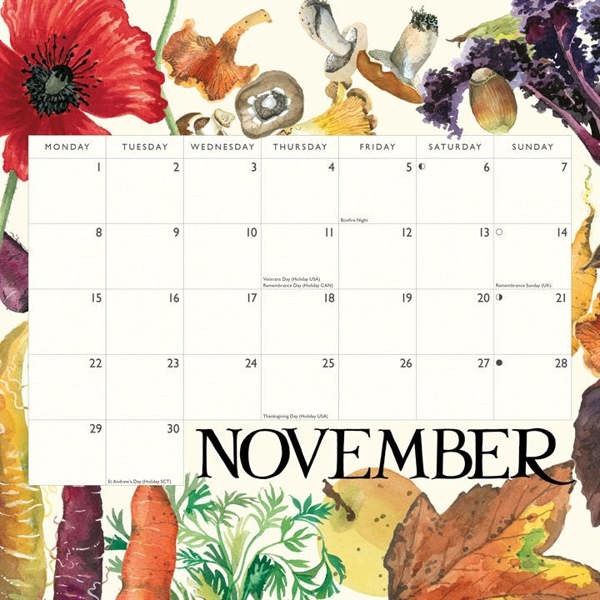 Emma Bridgewater, Kitchen Garden Calendar 2027, Wall Calendars, Month To View, Art, Gift