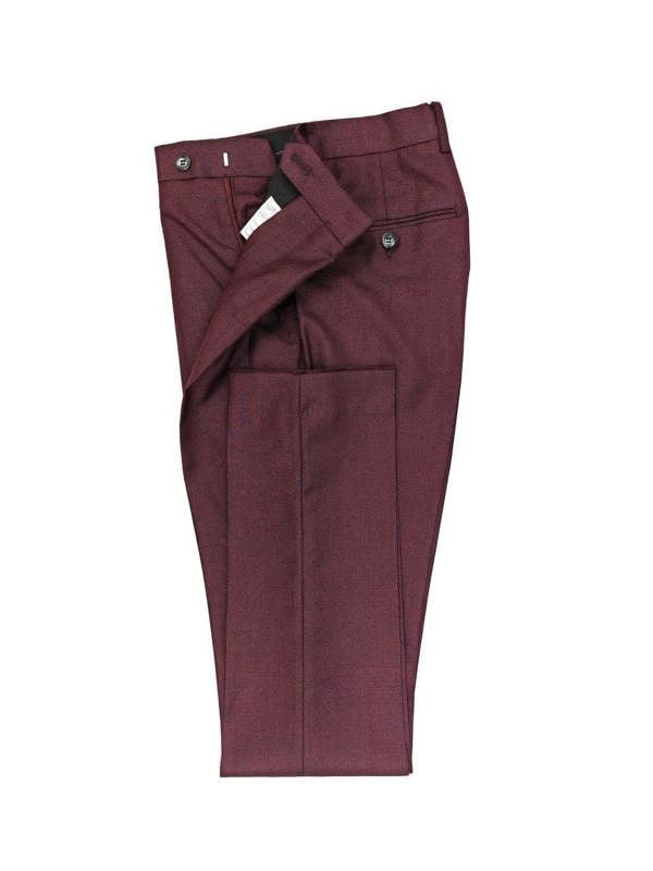 Burgundy 3-Piece Suit Trousers