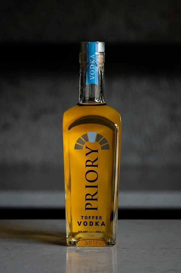 Priory Toffee Vodka - 700ml Bottle | Potato-Based Spirit | 31% ABV