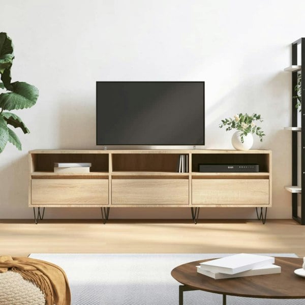 Berkfield TV Cabinet Sonoma Oak 150x30x44.5 cm Engineered Wood