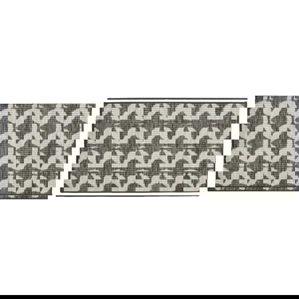 JVL Fiora Machine Washable Doormat and Runner, Pewter