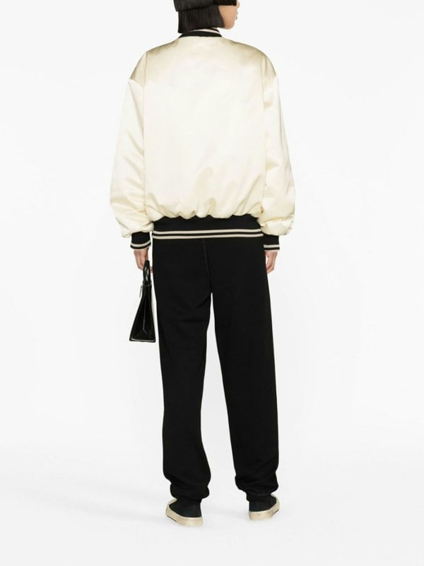 Palm Angels Classic Logo Bomber Jacket Beige - Supplied FashionPALM ANGELS
