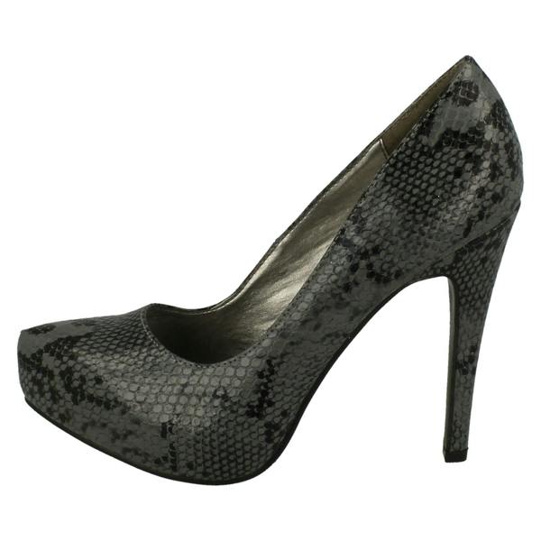 Spot On Ladies Spot On High Heel Platform Court Shoes