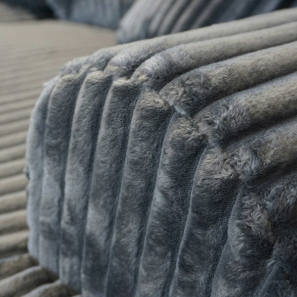 Furnishings For Less Vinci Soft Chunky Jumbo Cord 4 Seater Corner Sofa