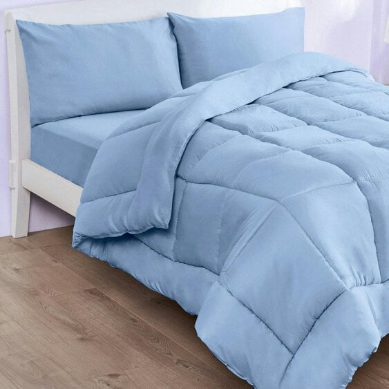 Scotts of Stow All-in-One Coverless Duvet and Bedding Bundle 4.5 Tog - Blue