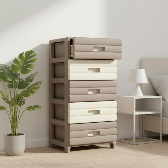 Havendro 5/6 Drawer Plastic Storage Organizer, for Clothes Books Bedroom, Easy Assemble