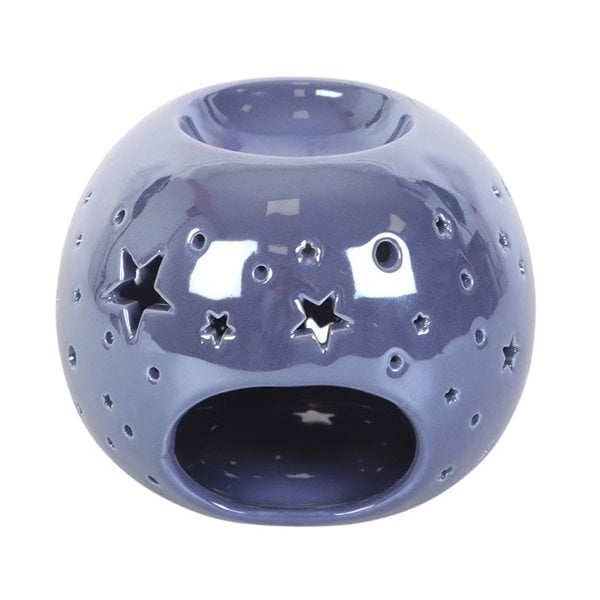 Serano Purple Iridescent Star Oil Burner and Wax Warmer
