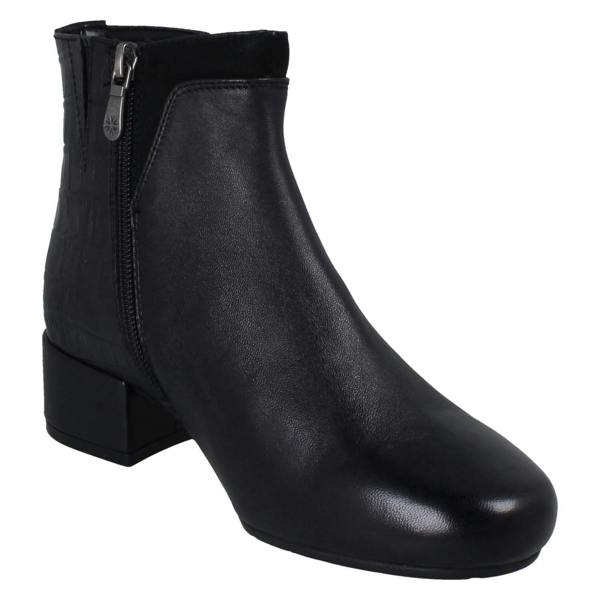 Van Dal Ladies Van Dal Zip Fastening Smart Ankle Boots With Croc Detailing Manon