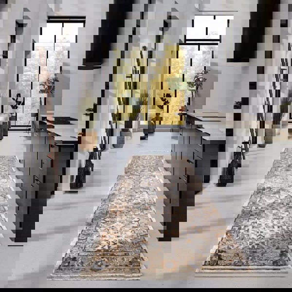 The Rugs Short-Pile Oriental Bordered Design Rug