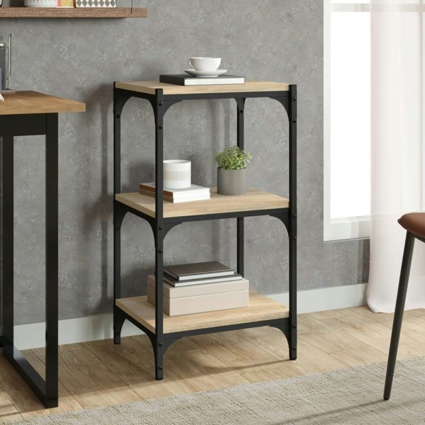 Berkfield Book Cabinet Sonoma Oak 40x33x70.5 cm Engineered Wood and Steel