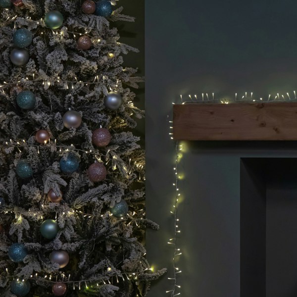 Samuel Alexander 18.7m 750 LED TreeBrights Christmas String Lights with Timer in Warm White on Clear Cable