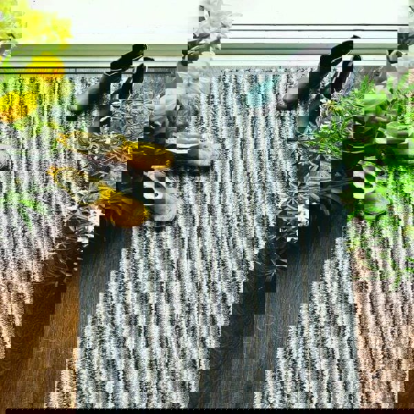 The Rugs Washable Multicolour Stripe Mat | Eco-Friendly Home