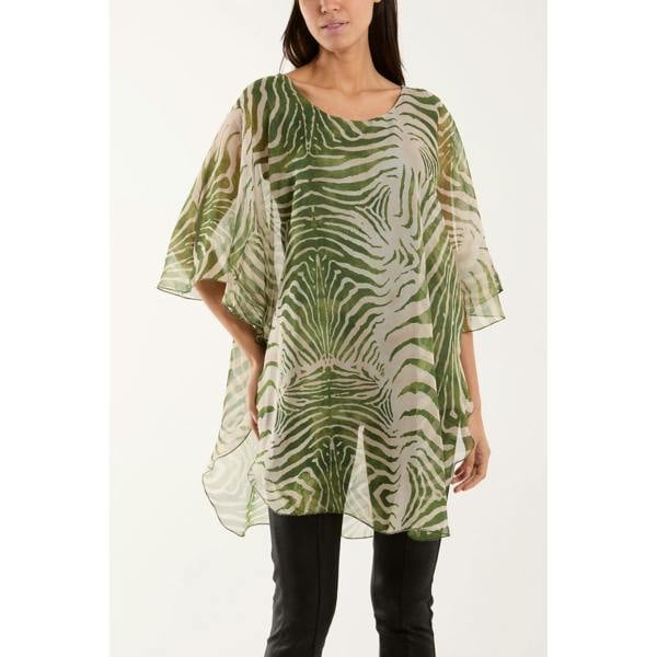 Blue Vanilla Zebra Oversized Tunic