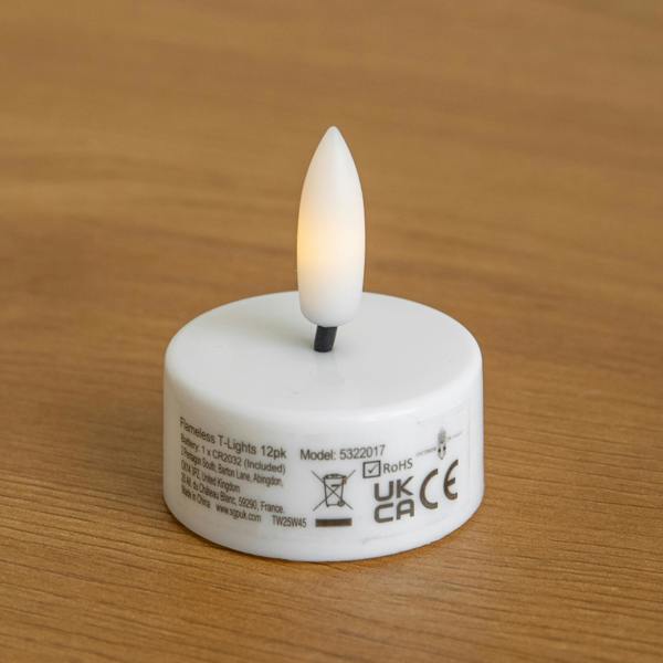 Samuel Alexander Battery Powered 12 Pack Flameless LED Tealight Candles