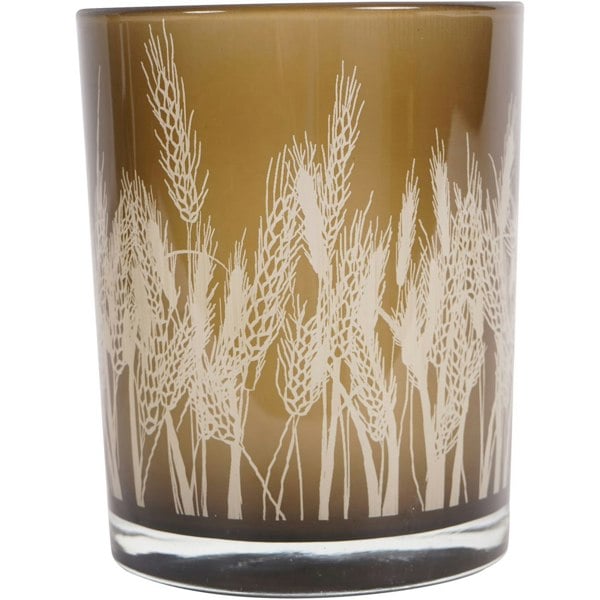 Libra Interiors Wheatfields Glass Candle Holder Small