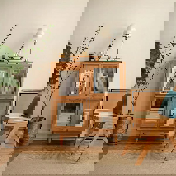 Harriet Sideboard, Bedside Table Solid Wood and Glass-Ritconcept-Rit Concept