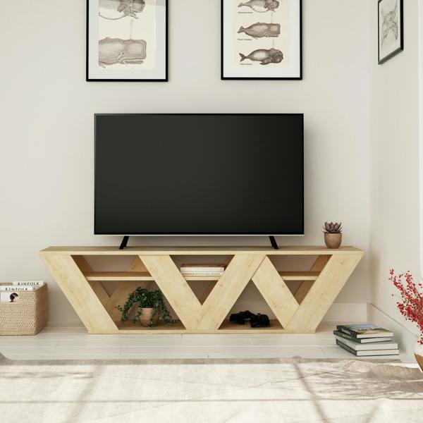 Decortie Ralla Modern TV Unit with Shelves 65" 158cm