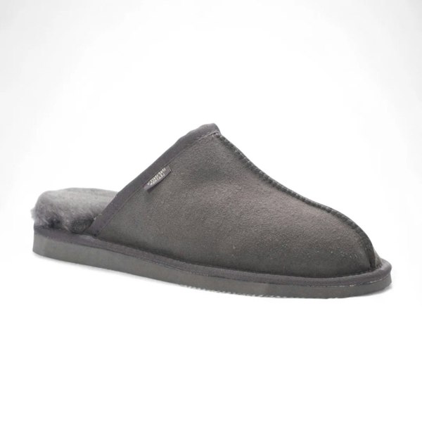 Infinity Leather Highland - Men's Genuine Sheepskin Suede Mule Slippers